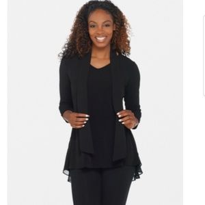 Susan Graver liquid knit peplum back